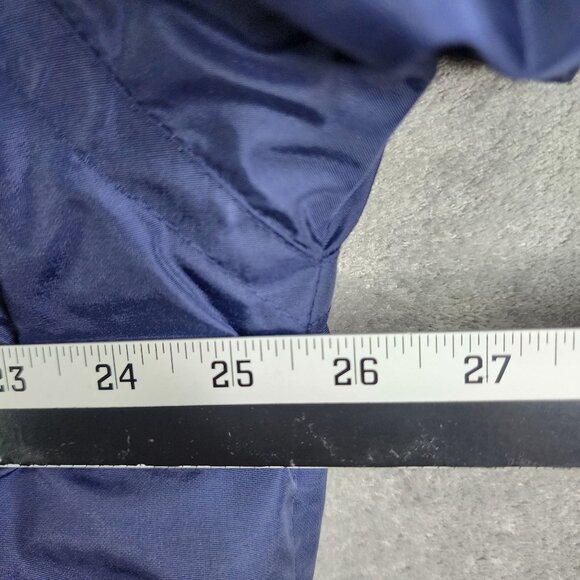 Mens Blue Mountain Tek Nylon Hooded Jacket Coat Drawstrings Full Zip Size XL - Picture 9 of 10